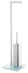 Optima Wc-kefe Optima Glass króm / fehér GLASDRZSTETB (NN4072AW WHITE !!!)