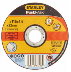 STANLEY - Disc abraziv drept FatMax pentru taiere aluminiu, diametru 115x22.2x1, 6mm (STA32622-QZ)