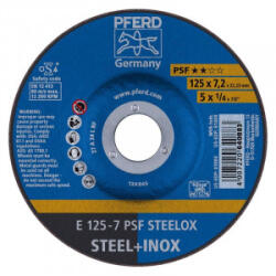 Pferd Disc polizare otel/inox Pferd PSF STEELOX, 125x22.23x7.2mm (62012640)