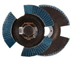 Rhodius Disc lamelar slefuire otel/inox Rhodius VISION PRO, inclinat, 115x22.23mm, G40 (210637)