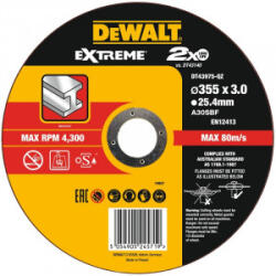 DEWALT - Disc debitare otel EXTREME, 355x25.4x3mm [DT43975-QZ] (DT43975-QZ) - constructii-mag