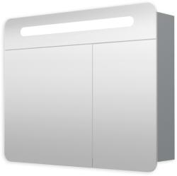 Naturel Tükrösszekrény világítással Naturel Iluxit 80x65 cm MDF szürke és ezüst GALPIR80LED (PIR ZS 80 2D LED)