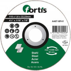 Fortis Disc taiere otel Fortis A46T-BF41, 115x22.23x1.6mm (4317784704243) - constructii-mag Disc de taiere