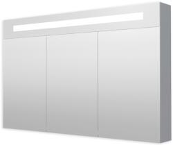 Naturel Tükrösszekrény világítással Naturel Iluxit 120x75 cm MDF szürke és ezüst GALZS120LED (R ZS 120 3D LED)