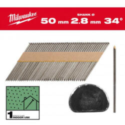 Milwaukee - Cuie pentru pistol M18FFN, 75 x 3.1 mm, galvanizate, 2200 buc [4932492610] (4932492610)