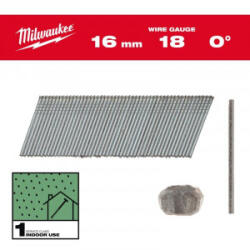 Milwaukee - Cuie T, lungime 16 mm, 18 G, pentru pistolul M18 FN18GS, 10000 bucati (4932492549)