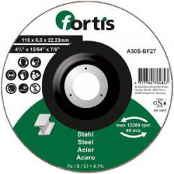 Fortis Disc polizare otel Fortis A30S-BF27, 115x22.23x6mm (4317784704847) - constructii-mag