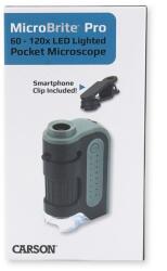 Carson Microscop de buzunar cu LED, Carson, marire 60-120x, cu adaptor pentru smartphone, MicroBrite (N01000020_001)