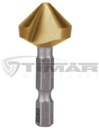 RUKO 102317T HSS-TIN Kúp- és sorjázó süllyesztő 16, 5/3, 2x47mm/90° 1/4" (hatlap) befogás (102317T)