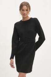 ANSWEAR rochie din lana culoarea negru, mini, dreaptă BMYH-SUD0E4_99X (CH1759.HLK)