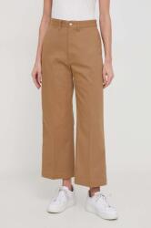 Ralph Lauren pantaloni femei, culoarea bej, lat, high waist 211873988 PPYX-SPD05B_80X (211873988)