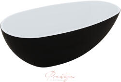 M-Acryl VANILLA KÁD 168x86 + ELŐLAP (fekete) + LÁB/ Króm lefolyóval 12605 (12605)