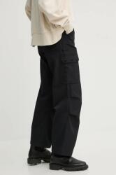 G-Star Raw pantaloni femei, culoarea negru, lat, high waist, D25254-D517 9BYH-SPD1D1_99X