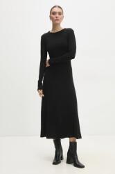ANSWEAR rochie culoarea negru, maxi, evazată BBYA-SUD00O_99X (92731.ios)