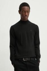 G-Star RAW pulover de lână bărbați, culoarea negru, light, cu guler, D25175-D847 9BYH-SWM0M9_99X (D25175.D847)