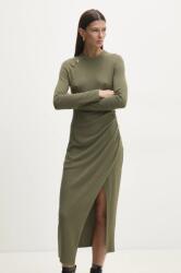 ANSWEAR rochie culoarea verde, midi, dreaptă BBYA-SUD01R_91X (4565D.hms)