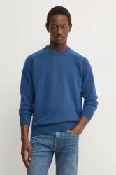 Benetton pulover de lana barbati, culoarea albastru marin, light, 1006U108W 9BYH-SWM04D_55X (1006U108W)
