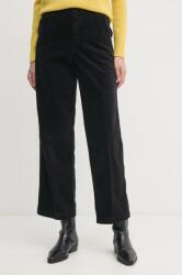 United Colors of Benetton pantaloni de catifea cord culoarea negru, drept, high waist, 4HA2DF07I 9BYH-SPD0IK_99X