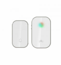 OMU system WBKK01-1A1VW vezeték és elem nélküli csengő 1 adó - kinetic kapcsoló és 1 vevőegység fehé (WBKK01-1A1V)