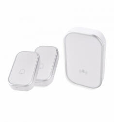 OMU system WB12V-2A1VW Vezeték nélküli csengő 2 adó 12V elem és 1 vevő 230V feHÉR (WB12V-2A1VW)