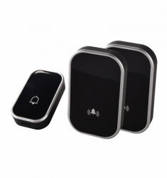OMU system WB12V-1A2VB Vezeték nélküli csengő 1 adó 12V elem és 2 vevő 230V fekete (WB12V-1A2VB)