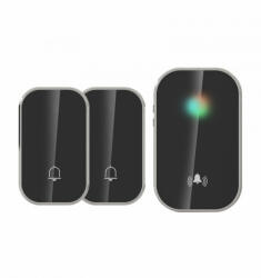 OMU system WBKK01-2A1VB vezeték és elem nélküli csengő 1 adó (kinetic kapcsoló) és 1 vevőegység feke (WBKK01-2A1VB)
