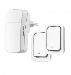 OMU system WBKK02-2A1VW Vezeték és elem nélküli csengő 2 adó - kinetic kapcsoló 1 vevő fehér (WBKK02-2A1VW)