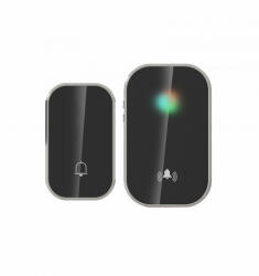OMU system WBKK01-1A1VB vezeték és elem nélküli csengő 1 adó (kinetic kapcsoló) és 1 vevőegység feke (WBKK01-1A1VB)