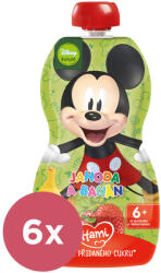 Hami 6x HAMI Zsebes gyümölcsös Mickey Eper és banán 110g, 6+
