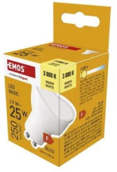 EMOS ZL8F02 Basic MR16 / GU10 / 2, 9W (25W) / 250lm / Meleg fehér LED izzó (EMOS-ZL8F02)