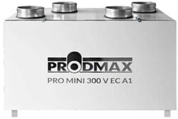 Prodmax 300 MINI V/H Classic Max: 300m3/h, Bypass, Fagyvédelem előfűtővel, A4 szabályzóval, csonkméret 125 mm