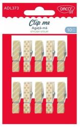 Daco Fa csipesz, mintás 10 db/csomag Daco natúr (DACO00267)