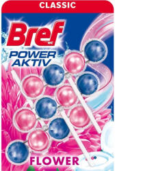 Bref wc tisztító golyós Mega Pack (3DB-OS, 9csg/karton) power aktiv 3X50g Flower (9000100989008)
