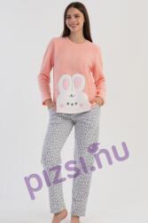 Vienetta Hosszúnadrágos polár barack-nyuszis női pizsama (NPI6143 XL)
