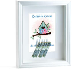 Partikellékek Pénzátadó nászajándék képkeret - Hajlék