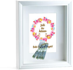 Partikellékek Pénzátadó nászajándék képkeret - Baglyok