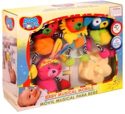 Biba Toys Állatos zenélő felhúzós kiságyforgó