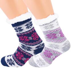 TifanTEX Șosete pentru damă cu blană, 2 perechi, 4 buc. , PK2 (Set două) (0709D6)
