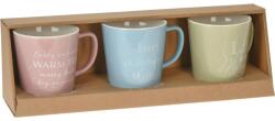 4home EH Tea time 3 db-os porcelán bögre készlet, 330 ml