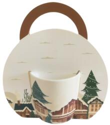 4home Home Elements Porcelán bögre karácsonyi mintávalVáros 300 ml, díszdobozban