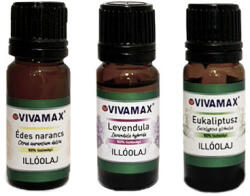 Vivamax 3-as illóolaj csomag: édes narancs, levendula, eukaliptusz (3x10ml) (GYVI14)