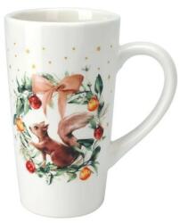 4home Mókus koszorú karácsonyi porcelán bögre , 550 ml
