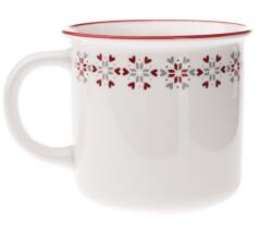 4home Heart flake karácsonyi porcelán bögre fehér, 380 ml