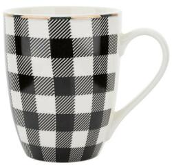 FLORINA winter glam grid porcelán bögre, 340 ml
