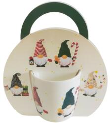 4home Home Elements Porcelán bögre karácsonyi mintávalTörpe 300 ml, díszdobozban