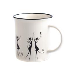 4home Táncoló macskák porcelán bögre 310 ml