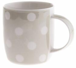 4home Porcelán pöttyös bögre 300 ml, szürke
