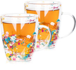 4home Floral Hot&Cool thermo pohár 300 ml, 2 db