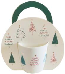 4home Home Elements Erdő porcelán bögre karácsonyi mintával 300 ml, díszdobozban