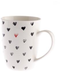 4home Porcelán bögre szívekkel 340 ml